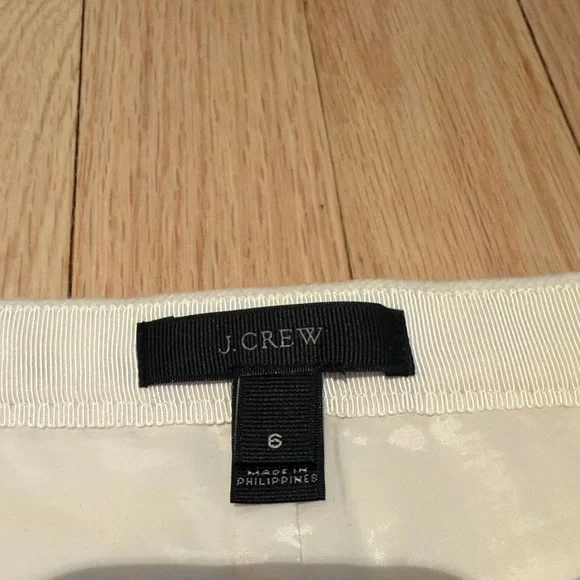 J. Crew Wool Cream Zip-Front Pencil Skirt - Picture 2 of 4